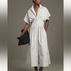 Anthropologie tobie button front pleated shirt dress! Size 4, NWOT